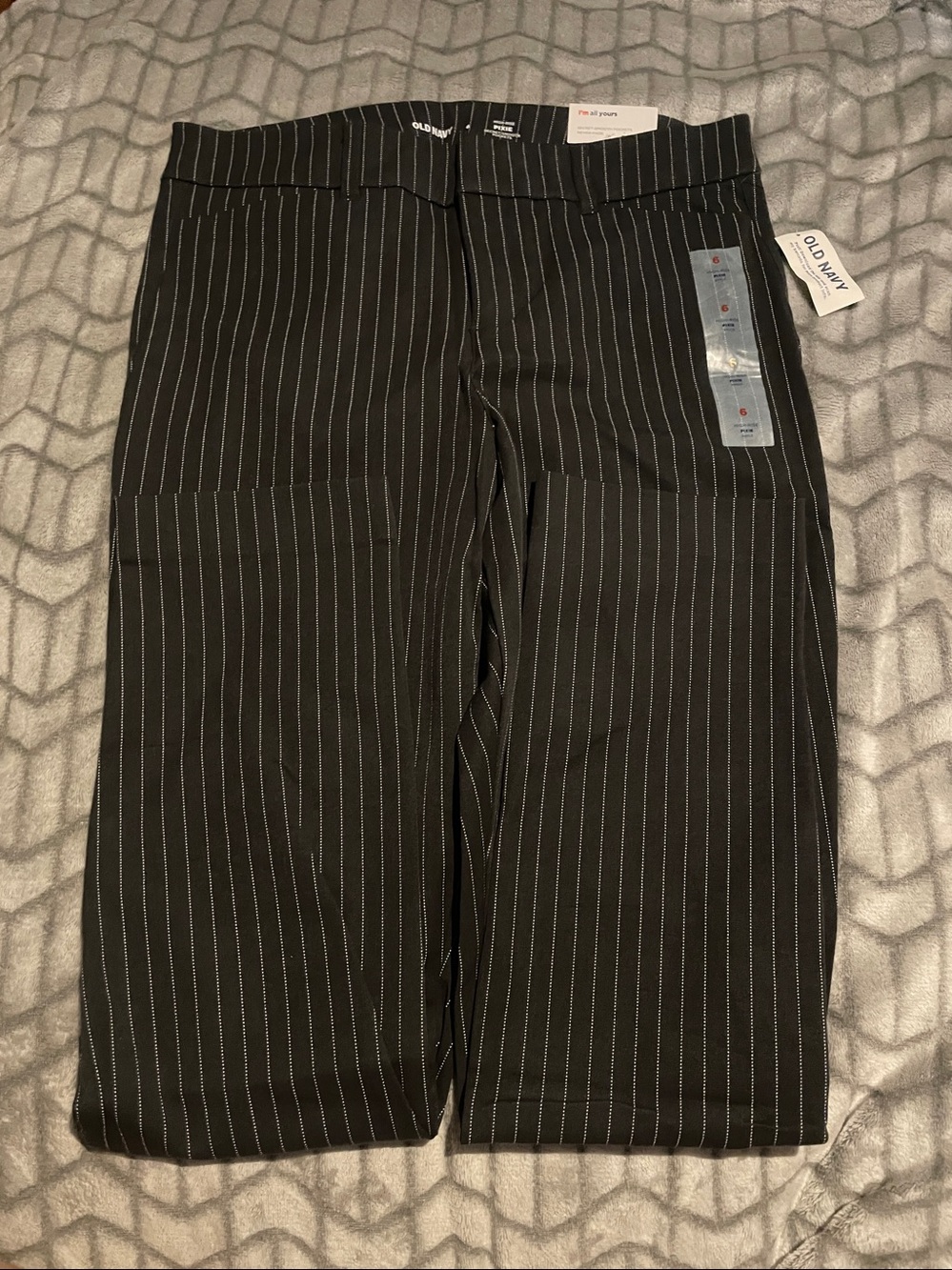 Old Navy Men’s Black Pinstripe Dress Trousers